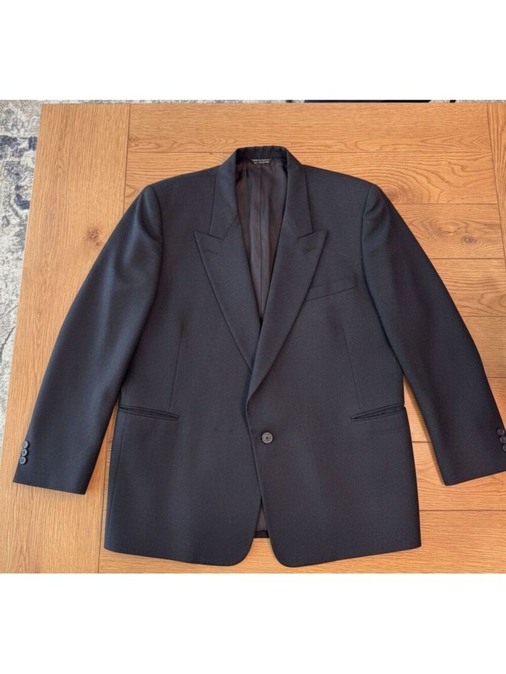 Oscar de la Renta Hand Tailored Black Suit Jacket Made in Colombia Vintage